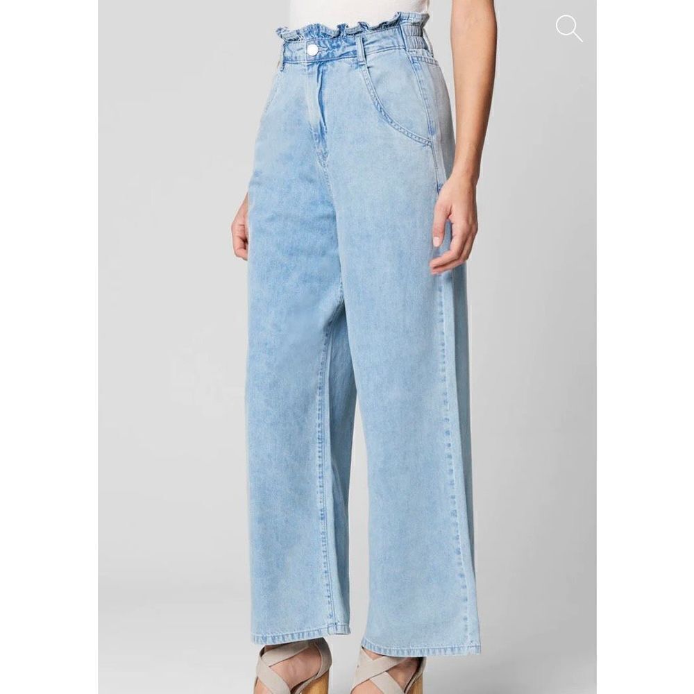 Blank NYC Stand Strong Paper Bag Wide Leg Jean Elastic Waist Women’s Size XSmall - Picture 4 of 4